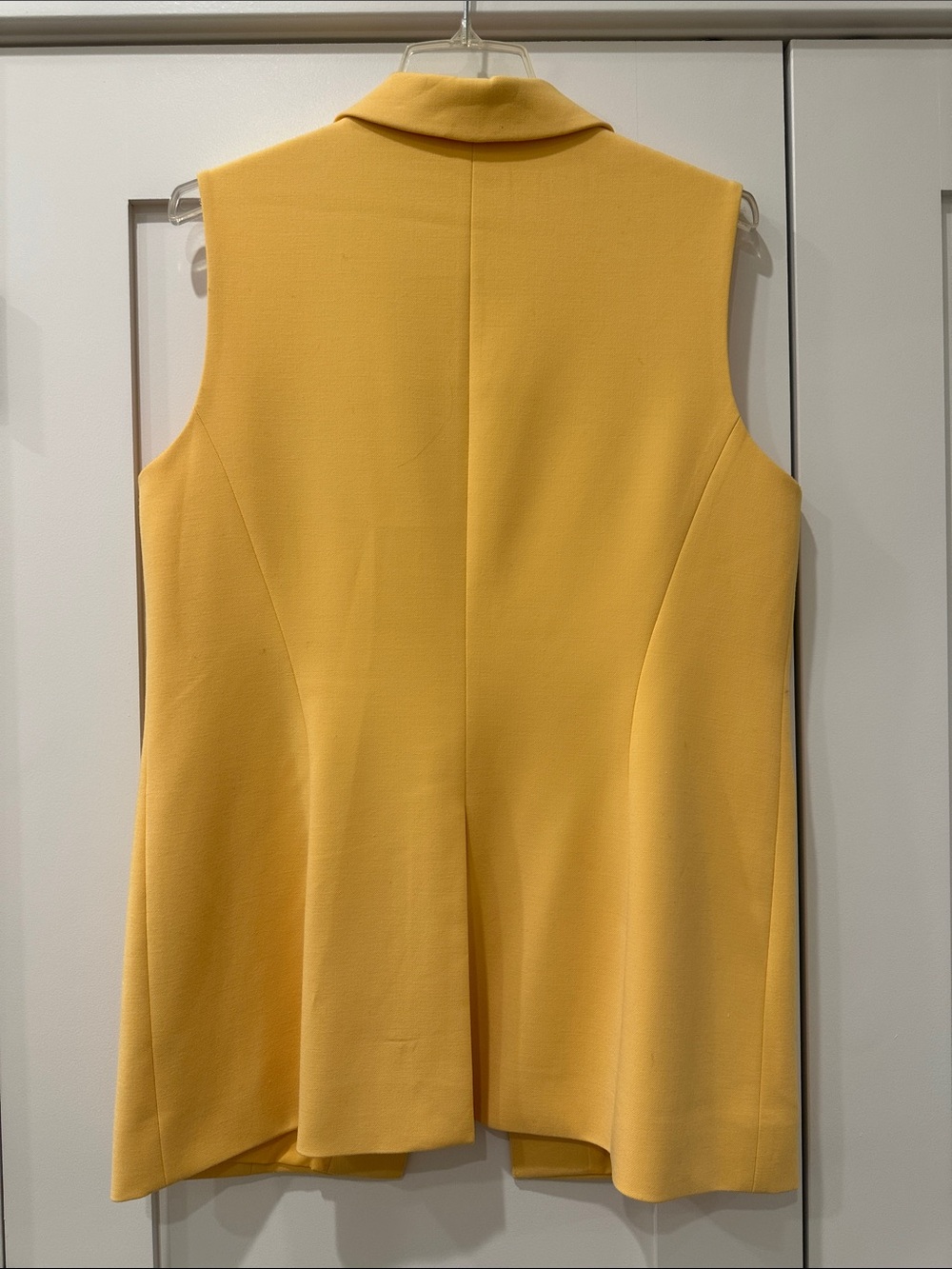 White House Black Market Yellow Sleeveless Blazer Vest - Picture 2 of 4